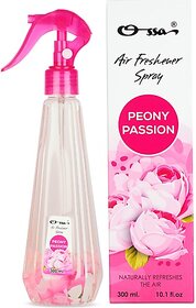 OSSA Peony Passion Air Freshener Long Lasting Home Fragrance For Home And Office Spray (300 ml)