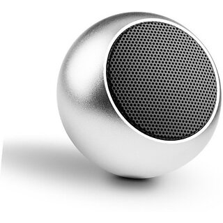                       M3 Colorful Wireless Bluetooth Speakers 3D Mini Electroplating Round Steel Speaker (Random Color)                                              
