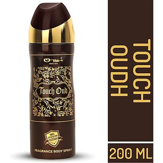 OSSA Touch Oud Unisex Body Spray With Ambery And Oud Notes  Long Lasting (200 ml)