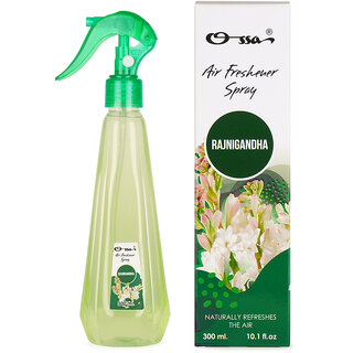 OSSA Rajnigandha Air Freshener Long Lasting Home Fragrance For Home, Office, Car Spray (300 ml)