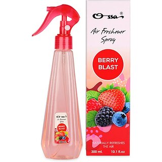 OSSA Berry Blast Air Freshener Long Lasting Home Fragrance For Home And Office Spray (300 ml)