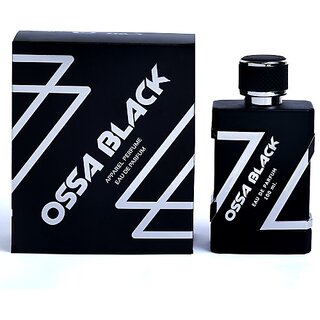                       OSSA Black Eau De Parfum Mens Perfume With Ambery And Citrusy Notes  Long Lasting EDP 100ml                                              