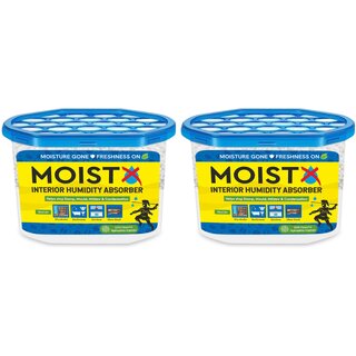                       MOISTX Moisture Absorber 300g box with dual benefits Pack of 2 Scent Free Regular                                              