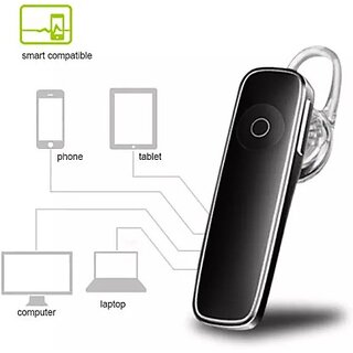                       The Eminent Ltd Mini K1 Stylish,Single Ear Wireless Bluetooth Headset Universal Earphone With Mic To Support Hands Free Calling For Smartphones  Tablets (White)                                              