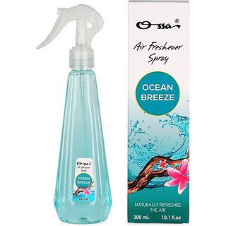                       OSSA Ocean Breeze Air Freshener Long Lasting Home Fragrance For Home And Office Spray (300 ml)                                              
