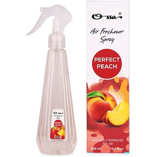                       OSSA Perfect Peach Air Freshener Long Lasting Home Fragrance For Home And Office Spray (300 ml)                                              
