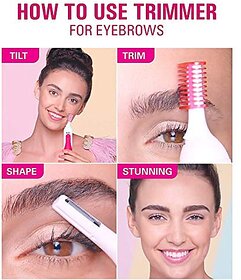 The Sharv Eyebrow Hair Remover Set Sweet Shaving Style Women Trimmer For Women (Pink)