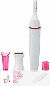 The Sharv Sweet Eyebrows Trimmer  Electric Women Hair Removal Trimmer Shaving Machine  Bikini Trimmer Shaving Style Eyebrow Underarms Hair Remover For Women,5 In 1 Pink