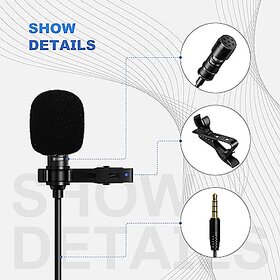 Clip Collar Mic for Voice Recording, Mobile, Pc, Laptop, Android Smartphones