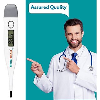                       Mercury-Free Digital Thermometer For Kids  Adults With Fever Alert  Memory Function-Pack Of -1 Thermometer(White)                                              