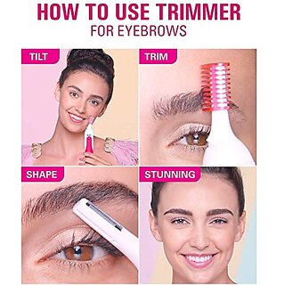 The Sharv Eyebrow Hair Remover Set Sweet Shaving Style Women Trimmer For Women (Pink)