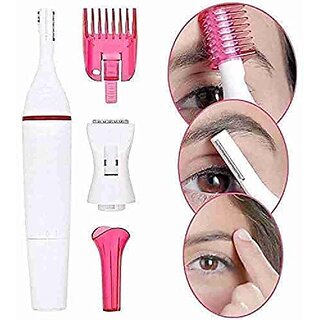                       Ladies Girls Electric Private Part Fully Safe Sensitive Touch Trimmer 30 Min Runtime 10 Length Settings(White)                                              