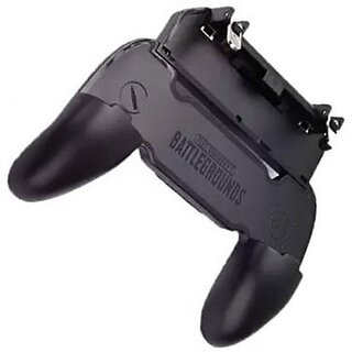                       Pubg W10 Gamepad Handle Grip Wireless Controller Joystick With Metal Buttons Trigger Key For Android Ios Smart Phone Gaming Gamepad(Black, For Android, Ios)                                              
