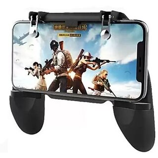                       Good Quality Pubg Game Controller W10 2 In 1 Game Controller And Mobile Gamepad Holder Handle Joystick Triggers Gamepad(Black, For Wii)                                              