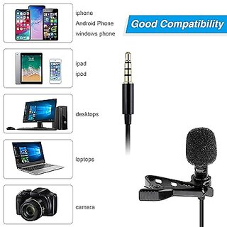                       Clip Collar Mic for Voice Recording, Mobile, Pc, Laptop, Android Smartphones                                              