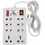 Multi Pin White Extension Board 8 Socket 1 Switches