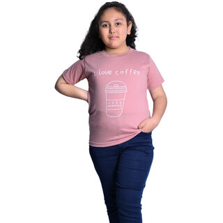                       Kid Kupboard Cotton Girls T-Shirt, Pink, Half-Sleeves, 8-9 Years KIDS5849                                              