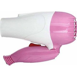                       NV-1290 1000W Foldable Hair Dryer for Women With 2 Speed Control Hair Dryer(1000 W, Pink)                                              