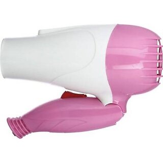                       hair 03 Professional Hair Dryer Fold able NV-1290 1000W (Pink/Blue/White) Hair Dryer(1000 W, Multicolor)                                              