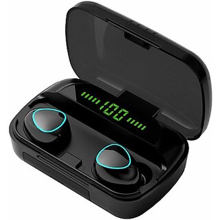                       M10 Tws Bluetooth Earbuds Wireless Bluetooth 5.1 Stereo Ipx7 Waterproof Bluetooth Headset(Black, True Wireless)                                              