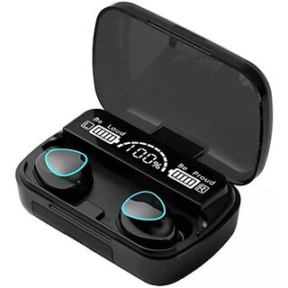                       Earbuds M-10 Upto 48 Hours Playback Battery Bluetooth Headset Bluetooth Headset(Black, True Wireless)                                              