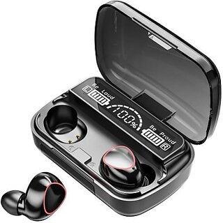                       Best Wireless Bluetooth Earbuds M10 Newest Digital Indicator V5.1 Bluetooth Headset(Royal Black, In The Ear)                                              