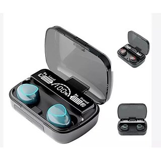                       Bass Earbuds 5.1 Earphones With Charging Box Sport Earbuds M-10 Bluetooth Headset(Black, True Wireless)                                              