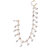 QUECY Rhinestone Tassels Nose Chain with Metal Non Piercing Nose Clip for Women - Golden