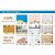 Grahak Trend 30 Six Size Square Golden 3D Acrylic wall Sticker