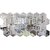 Grahak Trend Hexagon with 10 Butterfly Stickers Silver 3D Acrylic wall Sticker.