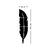Grahak Trend Plume Feather Silver 3D Acrylic wall Sticker.
