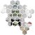 Grahak Trend 31 Hexagon  10 Butterflies Silver (Size 10.5 x 12 cm) 3D Acrylic Wall Sticker.