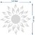 Grahak Trend Sun Silver Wall Sticker (1.5ft Size) 3D Acrylic Sticker.