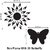 Grahak Trend Sun Flame with 10 Butterflies Golden 3D Acrylic wall Stickers.