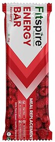 Fitspire Fit Energy Bar 35g with Redberry flavour, 100 Vegan, Made with Natural Ingredients, Helping for Instant Energy, Boosts Athletic Performance  Improves Muscle Recovery-Pack of 1