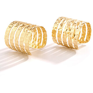 QUECY Golden Geometric Bracelet Cuff for Women - Perfect for every occasion QUECY Golden Geometric Bracelet Cuff for Women - Perfect for every occasion