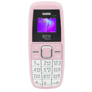 Mtr M11 (Dual Sim, 0.66 Inch Display, 700mAh Battery, Pink) Mtr M11 (Dual Sim, 0.66 Inch Display, 700mAh Battery, Pink)