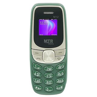                       Mtr M12 (Dual Sim, 0.66 Inch Display, 700mAh Battery, Green)                                              