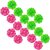 Aseenaa Floating Candles in Flowers  Beautiful 16 Wax Candle  Diya Light for Festival  Set of 16pc  Color  Pink Green