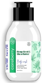 Careberry Hemp Seed  Shea Butter Calming Body Wash, Deep Nourishment for All Skin Types 100 ml