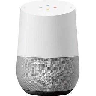                       (Refurbished) GOOGLE HOME WITH GOOGLE ASSISTANT SMART SPEAKER ( WHITE AND GREY )                                              