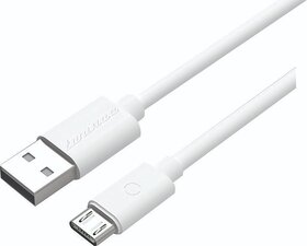 1 Meter USB to micro USB fast charging and data transfer cable, PVC , White color