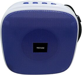 TecSox Mini400 Speaker 6 W Bluetooth Speaker Bluetooth v5.0 with USB,SD card Slot,Aux,3D Bass Playback Time 4 hrs Blue 10 W Bluetooth Speaker (Blue, 5.0 Channel)_WHL-164