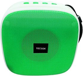 TecSox Mini400 Speaker 6 W Bluetooth Speaker Bluetooth v5.0 with USB,SD card Slot,Aux,3D Bass Playback Time 4 hrs Green 10 W Bluetooth Speaker (Green, 5.0 Channel)_WHL-166