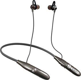 TecSox TecBand Jazz 400 Neckband upto 40 hr High Bass Sound HD Mic Grey Bluetooth Headset (Grey, True Wireless)_WHL-172