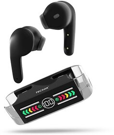 TecSox Max 12 Type C Bluetooth Earphone In Ear Comfortable In Ear Fit Black Bluetooth Headset (Black, True Wireless)_WHL-196