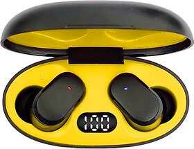 TecSox Bullet Wireless Earbuds-Y IPX Truly Wireless 25hrs Best Low Latency Gaming TWS Bluetooth Headset (Yellow, True Wireless)_WHL-199