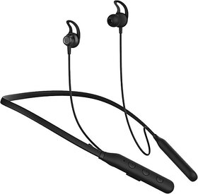 TecSox Tecband Pulse 300 Wireless Neckband40H Playback IPX 4  Boom Bass Black Bluetooth Headset (Black, In the Ear)_WHL-203