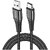 Braided Type C Charging  Data Cable- (Upto 5A) Black-1 Meter 1 m Power Sharing Cable (Compatible with All devices, Black)_WHL-192