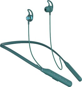 TecSox Tecband Pulse 300 Wireless Neckband40H Playback IPX 4  Boom Bass Green Bluetooth Headset (Green, In the Ear)_WHL-204